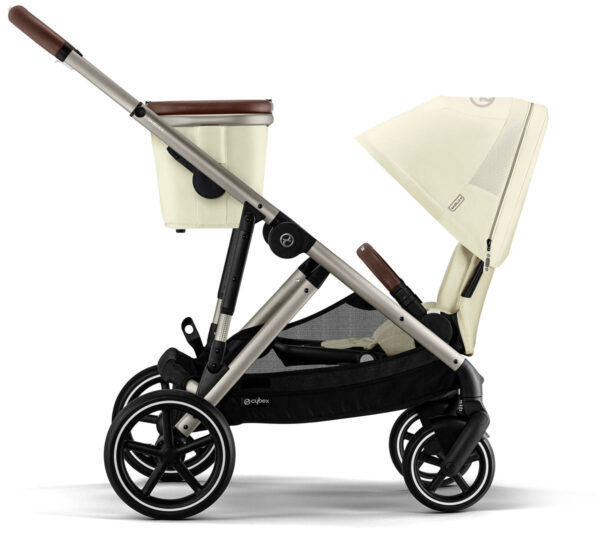 Cybex Gazelle S 2 Single-to-Double Stroller - Taupe Frame / Seashell Beige - Image 5