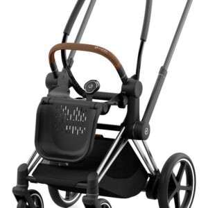 Cybex OPEN BOX ePriam 2 Electronic Assist Stroller Frame - Chrome / Brown