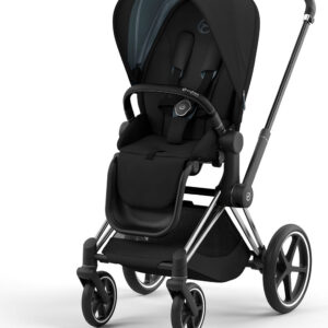 Cybex Priam 4 Stroller (One Box) - Chrome / Black / Deep Black