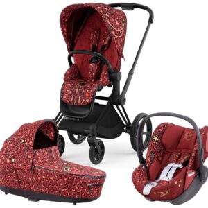Cybex Priam 4 with Lux Bassinet + Cloud Q Travel System Bundle - Rockstar by Alec Voelkel