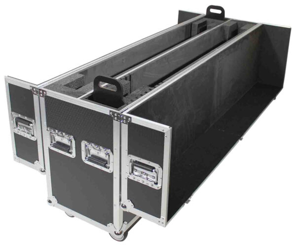 ProX XS-LCD5570WX2 Adjustable Flight Case for Flat Panel Monitor LED-LCD-Plasma TV Dual 55" to 70" W-4 Inch Casters - Image 9