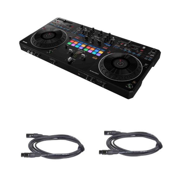 Pioneer DDJ-REV5, 2-Channel DJ Controller Package with Free XLR Cables - Black