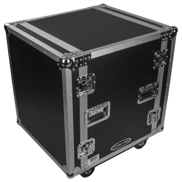 Odyssey FZS12W, 12U Shock Mount Rack Flight Case With Wheels