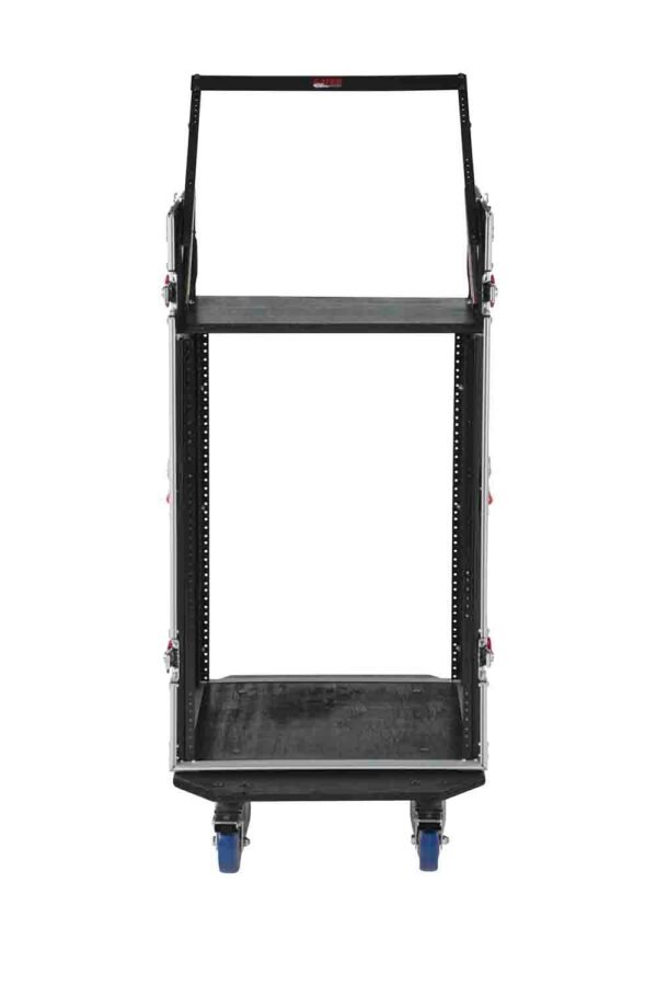 Gator Cases G-TOUR 10X16 PU, 10U Top 16U Side Console Rack Case with Casters - Image 3