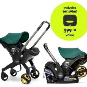 Doona+ Infant Car Seat & Stroller + SensAlert Pad Bundle - Racing Green