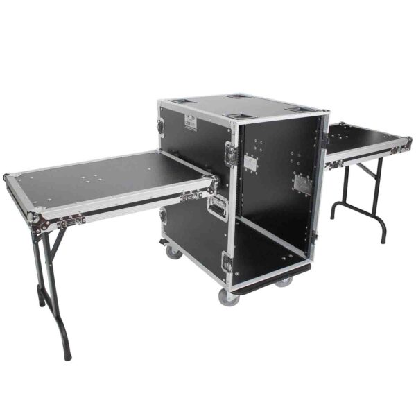 ProX T-16RSS24WDST, 16U Space Amp Rack Mount ATA Flight Case Incl. 2x Side Tables and Casters - 24" Depth - Image 7
