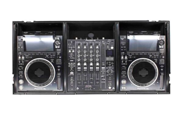 Odyssey FZGSP12CDJW2BL, Full Glide Platform Label DJ Coffin Flight Case for 12″ Format DJ Mixer and Two Large Format Media Players - Black - Image 3