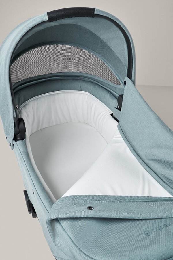 Cybex Balios S Lux 2 Stroller + Cot S Lux 2 Bundle - Taupe Frame / Sky Blue - Image 6