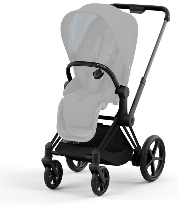 Cybex ePriam 2 Electronic Assist Stroller Frame - Matte Black / Black - Image 2
