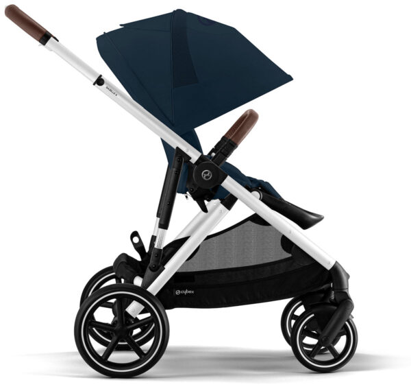 Cybex Gazelle S 2 Single-to-Double Stroller - Silver Frame / Ocean Blue - Image 3