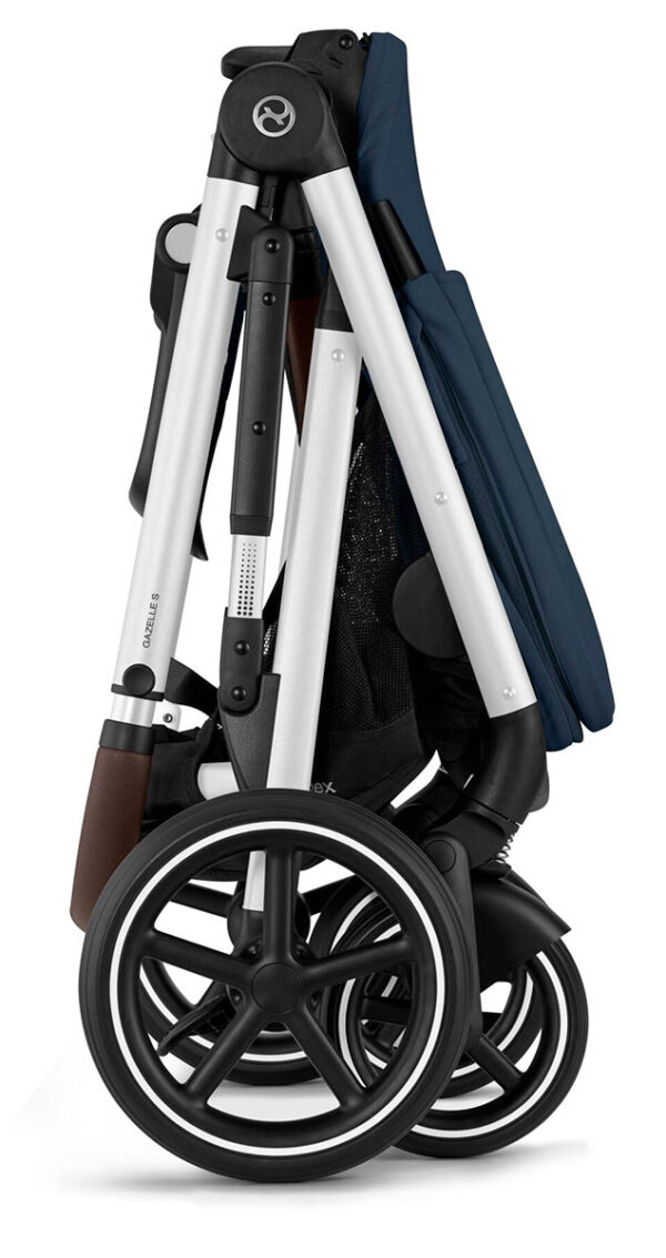 Cybex Gazelle S 2 Single-to-Double Stroller - Silver Frame / Ocean Blue - Image 7
