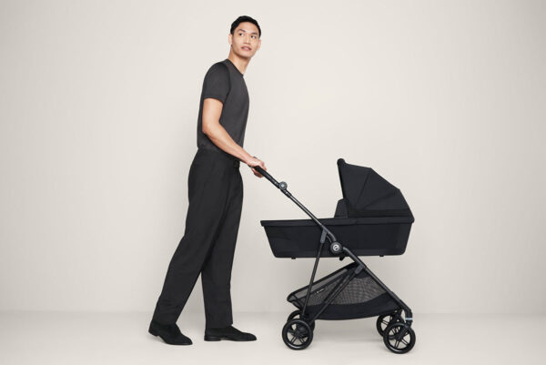 Cybex Melio Carbon 3 Compact Stroller + Melio Cot 3 Bundle - Moon Black - Image 7
