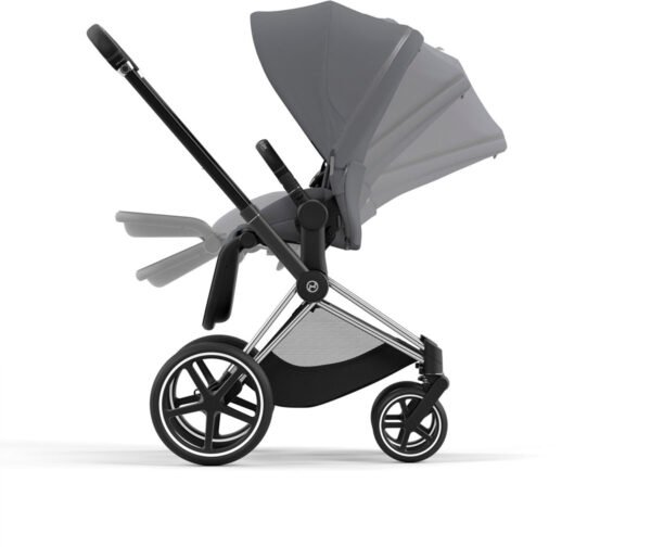 Cybex Priam 4 Stroller (One Box) - Chrome / Black / Soho Grey - Image 4