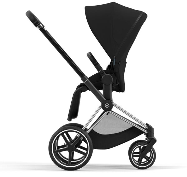 Cybex Priam 4 Stroller (One Box) - Chrome / Black / Deep Black - Image 3