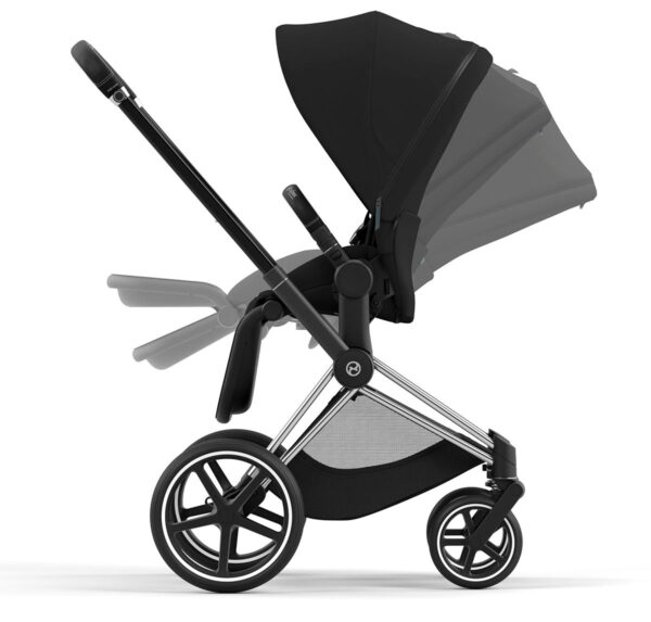 Cybex Priam 4 Stroller (One Box) - Chrome / Black / Deep Black - Image 4