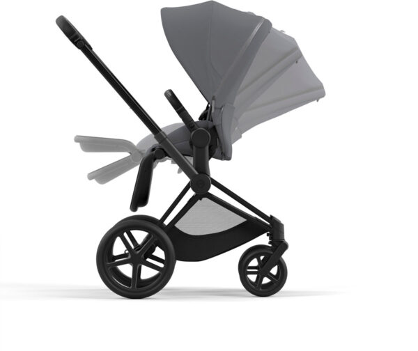 Cybex Priam 4 Stroller (One Box) - Matte Black / Black / Soho Grey - Image 4