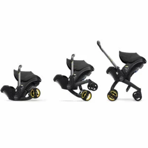 Doona+ Infant Car Seat & Stroller + SensAlert Pad Bundle - Nitro Black