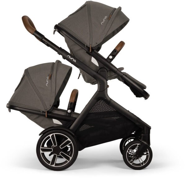 Nuna DEMI Next Double Stroller with Rider Board + PIPA RX Travel System Bundle - Granite - Image 4