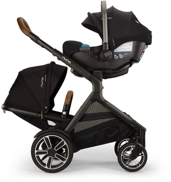 Nuna DEMI Next Double Stroller with Rider Board + PIPA RX Travel System Bundle - Caviar - Image 6