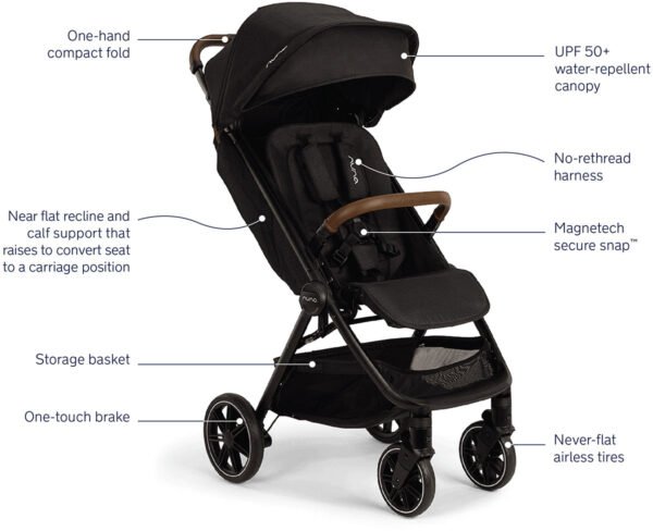 Nuna TRVL LX + PIPA Aire RX Travel System Bundle - Caviar - Image 2
