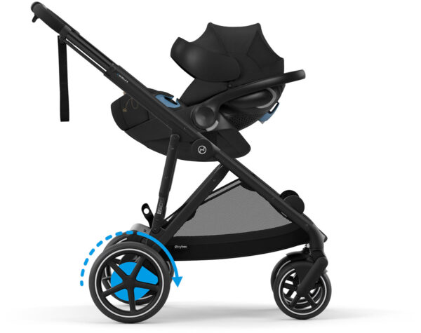 Cybex eGazelle S + Cloud G Lux SensorSafe Travel System Bundle - Silver Frame / Stone Grey / Moon Black - Image 4