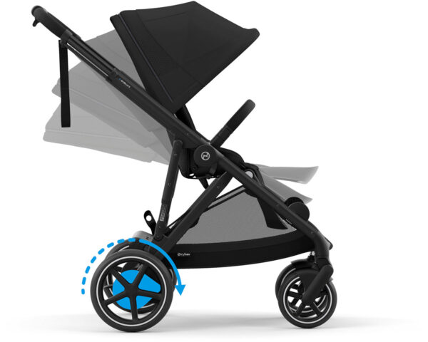 Cybex eGazelle S Electronic Assist Stroller - Black Frame / Moon Black - Image 4