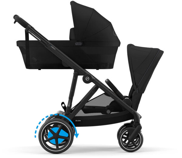 Cybex eGazelle S Electronic Assist Stroller + Gazelle S 2 Cot Bundle - Taupe Frame / Seashell Beige - Image 6