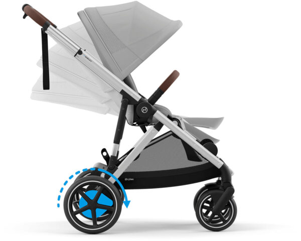 Cybex eGazelle S Electronic Assist Stroller - Silver Frame / Stone Grey - Image 4
