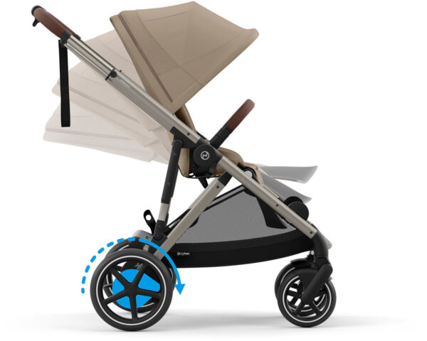 Cybex eGazelle S Electronic Assist Stroller - Taupe Frame / Almond Beige - Image 4