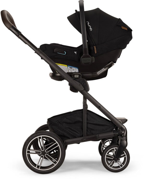 Nuna MIXX Next with Magnetic Buckle + PIPA Aire RX Travel System Bundle - Biscotti / Caviar - Image 2