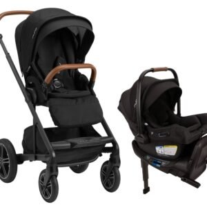Nuna MIXX Next with Magnetic Buckle + PIPA Aire RX Travel System Bundle - Caviar