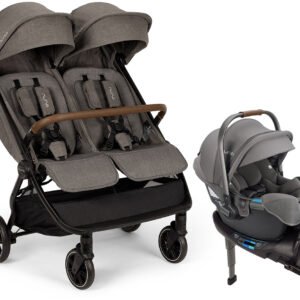 Nuna TRVL dubl + PIPA RX Travel System Bundle - Granite / Granite