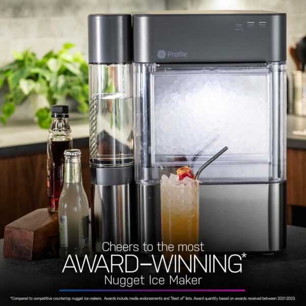 GE Profile Opal 2.0 XL with 1 Gallon Tank, Chewable Crunchable Countertop Nugget Ice Maker, Scoop Included, 38 lbs in 24 Hours, Pellet Ice Machine with WiFi & Smart Connected, Black Stainless - Image 3