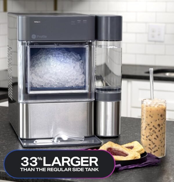 GE Profile Opal 2.0 XL with 1 Gallon Tank, Chewable Crunchable Countertop Nugget Ice Maker, Scoop included, 38 lbs in 24 hours, Pellet Ice Machine with WiFi & Smart Connected, Stainless Steel - Image 5