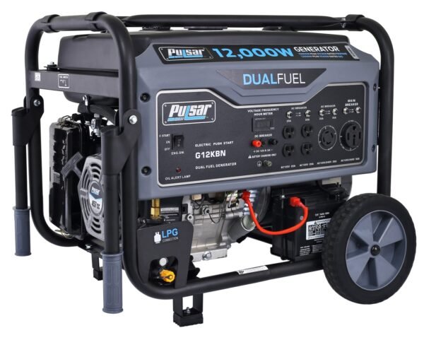 Pulsar 12,000W Dual Fuel Portable Generator with Electric Start - Image 3