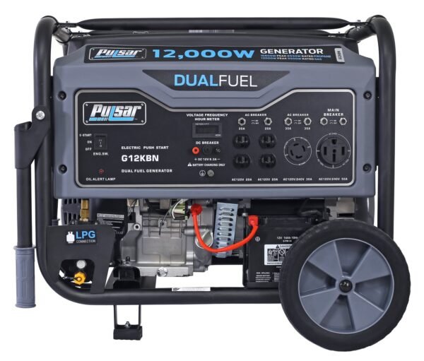 Pulsar 12,000W Dual Fuel Portable Generator with Electric Start