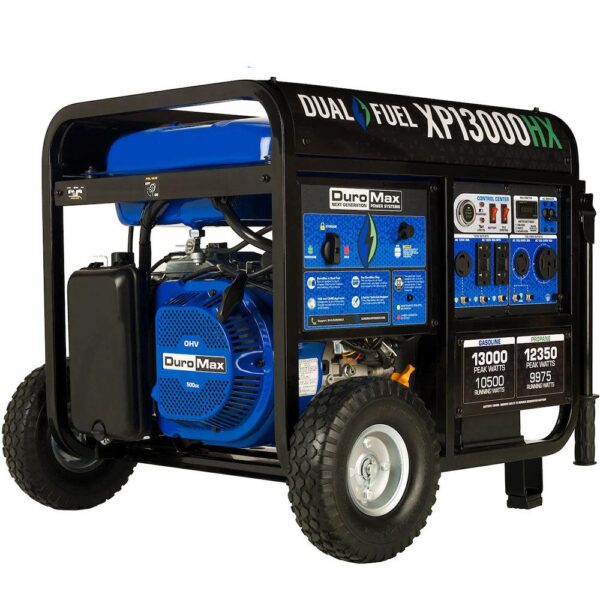 DuroMax XP13000HX 13,000 Watt Dual Fuel Portable HX Generator w/ CO Alert