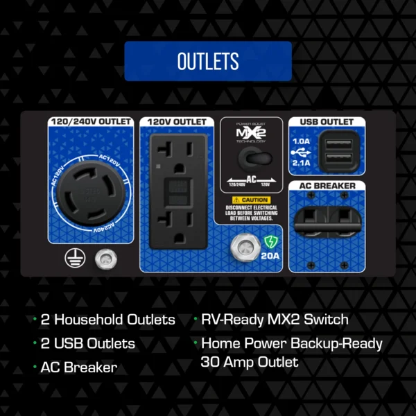 DuroMax XP5500HX 5,500 Watt Dual Fuel Portable HX Generator w/ CO Alert - Image 12
